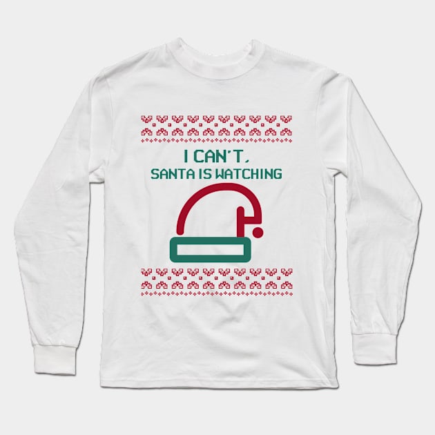 Ugly Christmas, SANTA IS WATCHING 2020 Long Sleeve T-Shirt by Shirtz Tonight